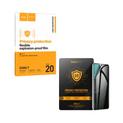 Protetor de Tela de Privacidade Hoco G100-7 com Alinhamento Manual para todos os Smartphones Pacote com 20 Unidades Preto.